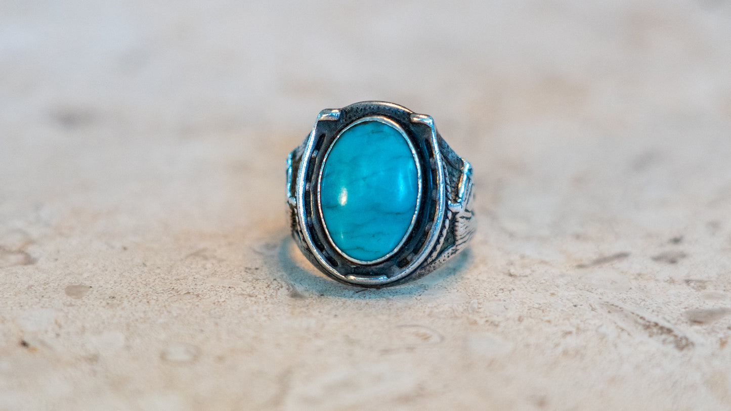 Pacific Jewelers 1940s Lucky Horseshoe Ring Size-9