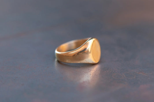 Gold Plated Blank Gent's Ring