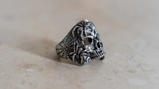 Spider Skull 1980s G&S Ring Size-7, 8, 10, & 12