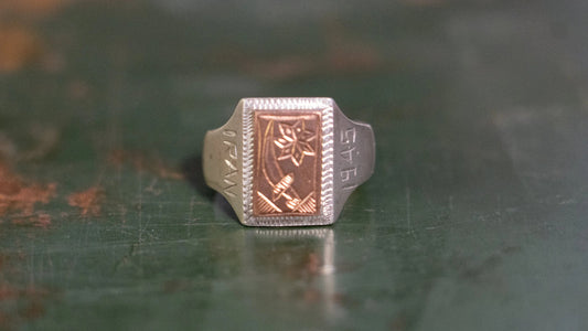 1945 Iran WWII souvenir Ring SIze-10