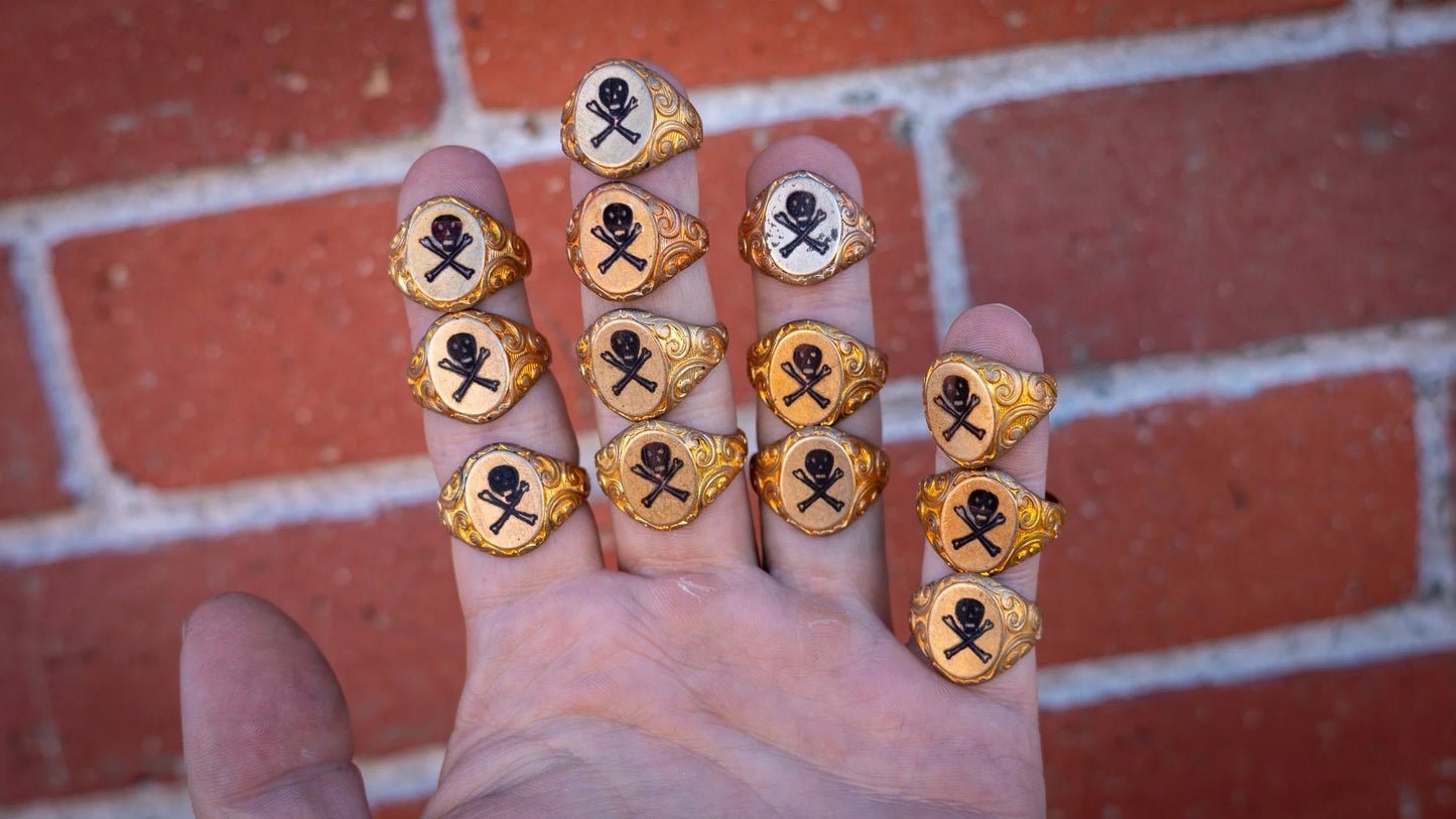 Kilroy's Engraved 1940s Skull Rings
