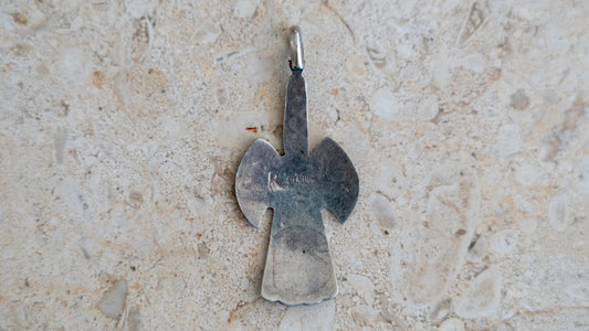 Mid Century Hand Silversmith Thunderbird Pendant