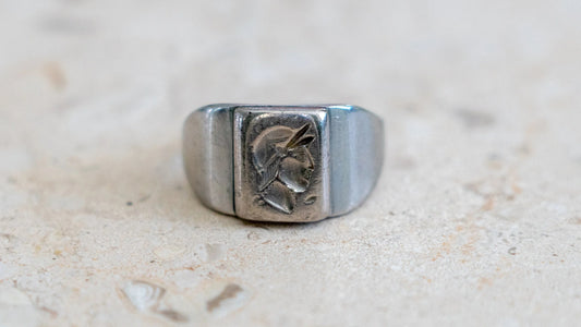 Mid Century Chromed Centurion Ring Size-11
