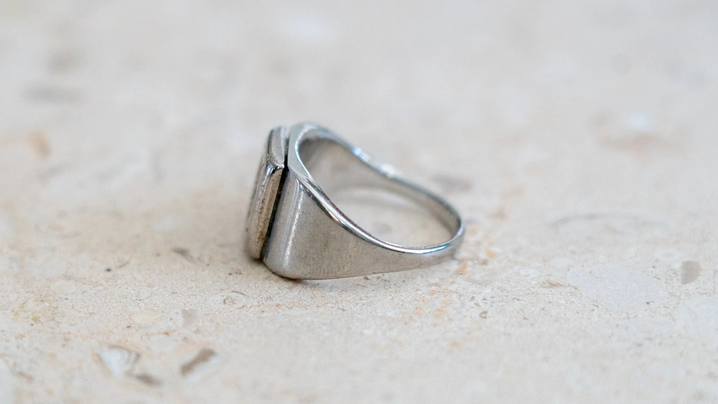 Mid Century Chromed Centurion Ring Size-11
