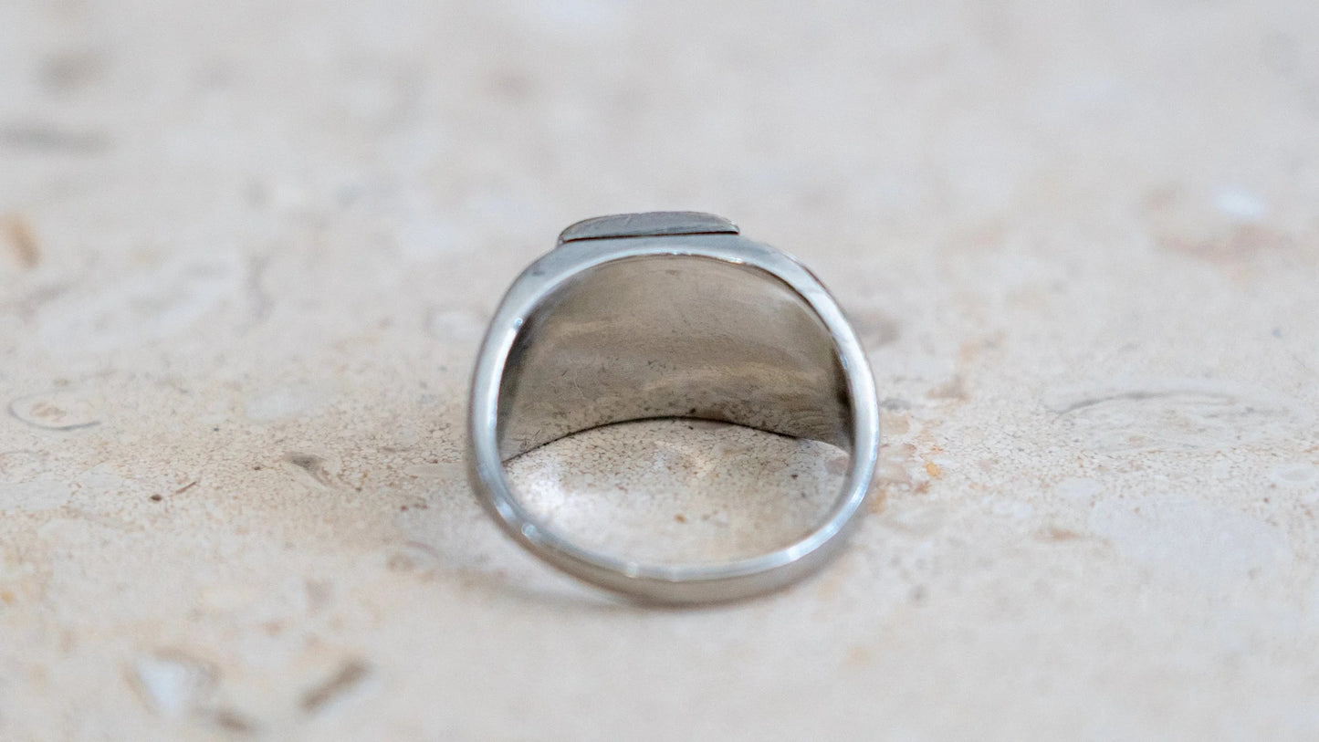 Mid Century Chromed Centurion Ring Size-11
