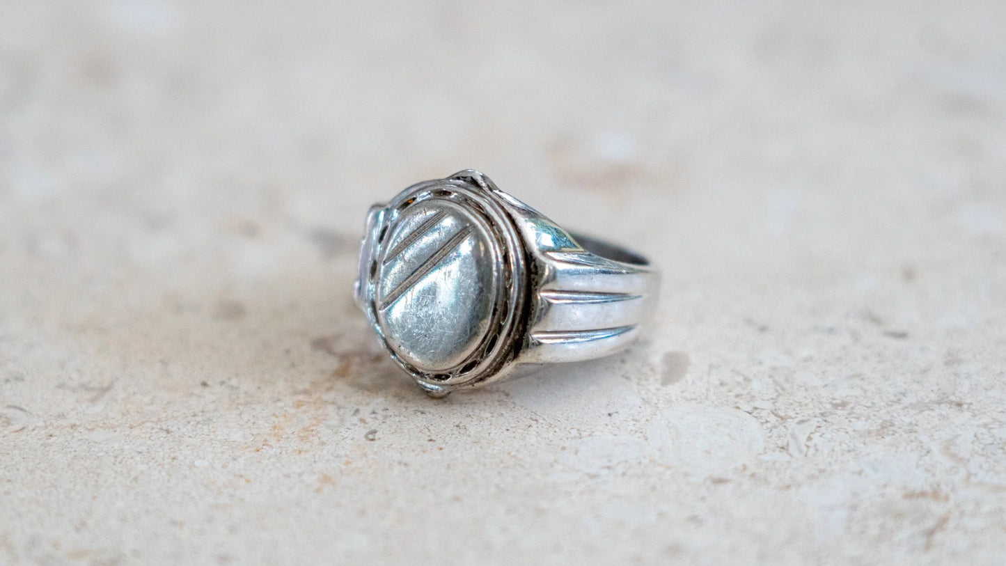 Mid Century Art Deco Blank Signet Ring