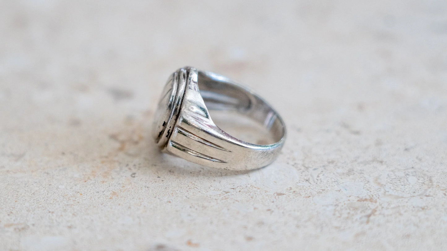 Mid Century Art Deco Blank Signet Ring