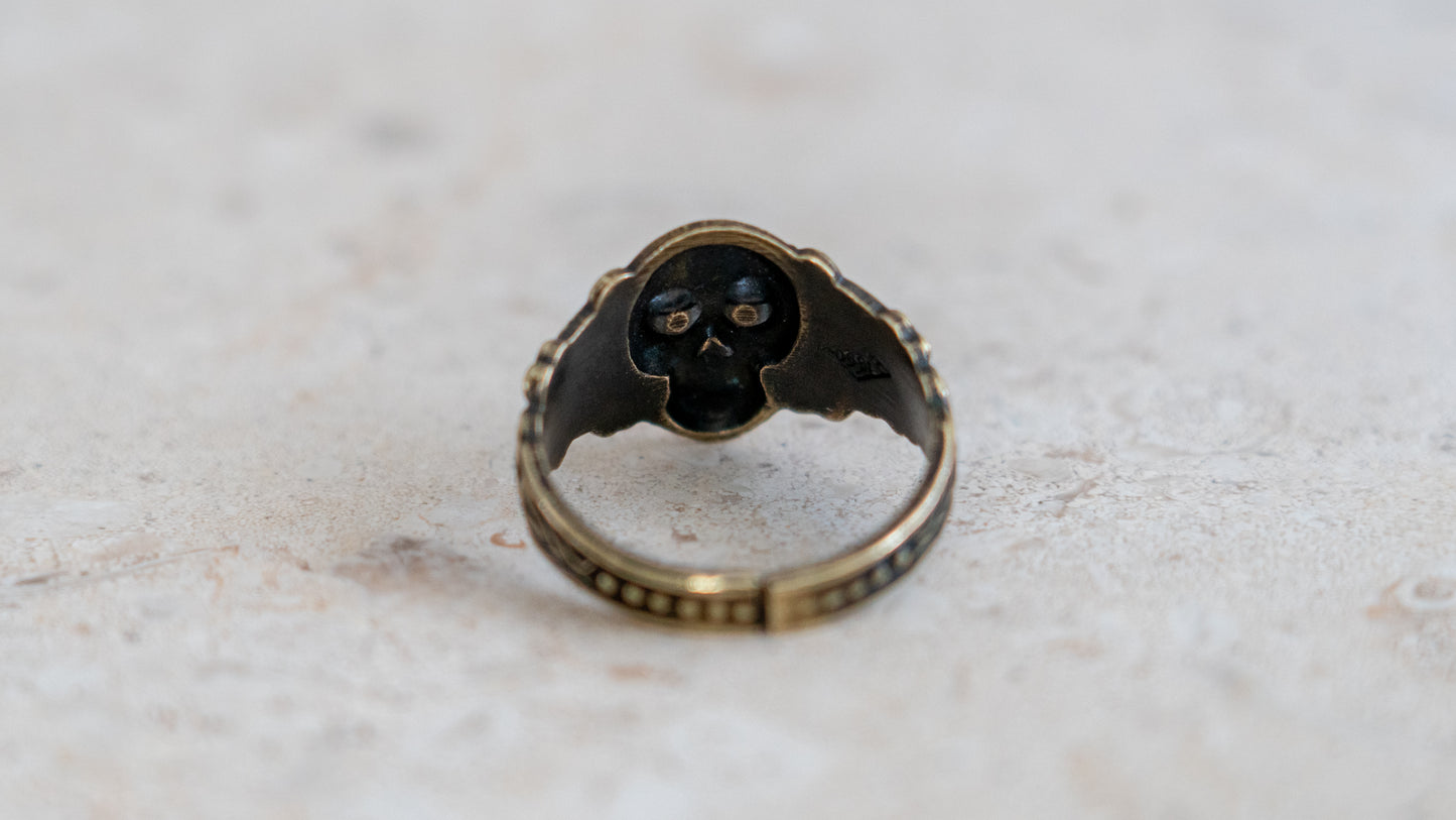 1960s Smiling Skull Novelty Ring Size-13