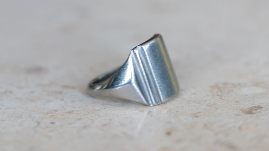 1940s Art Deco Chromed Blank Size-10