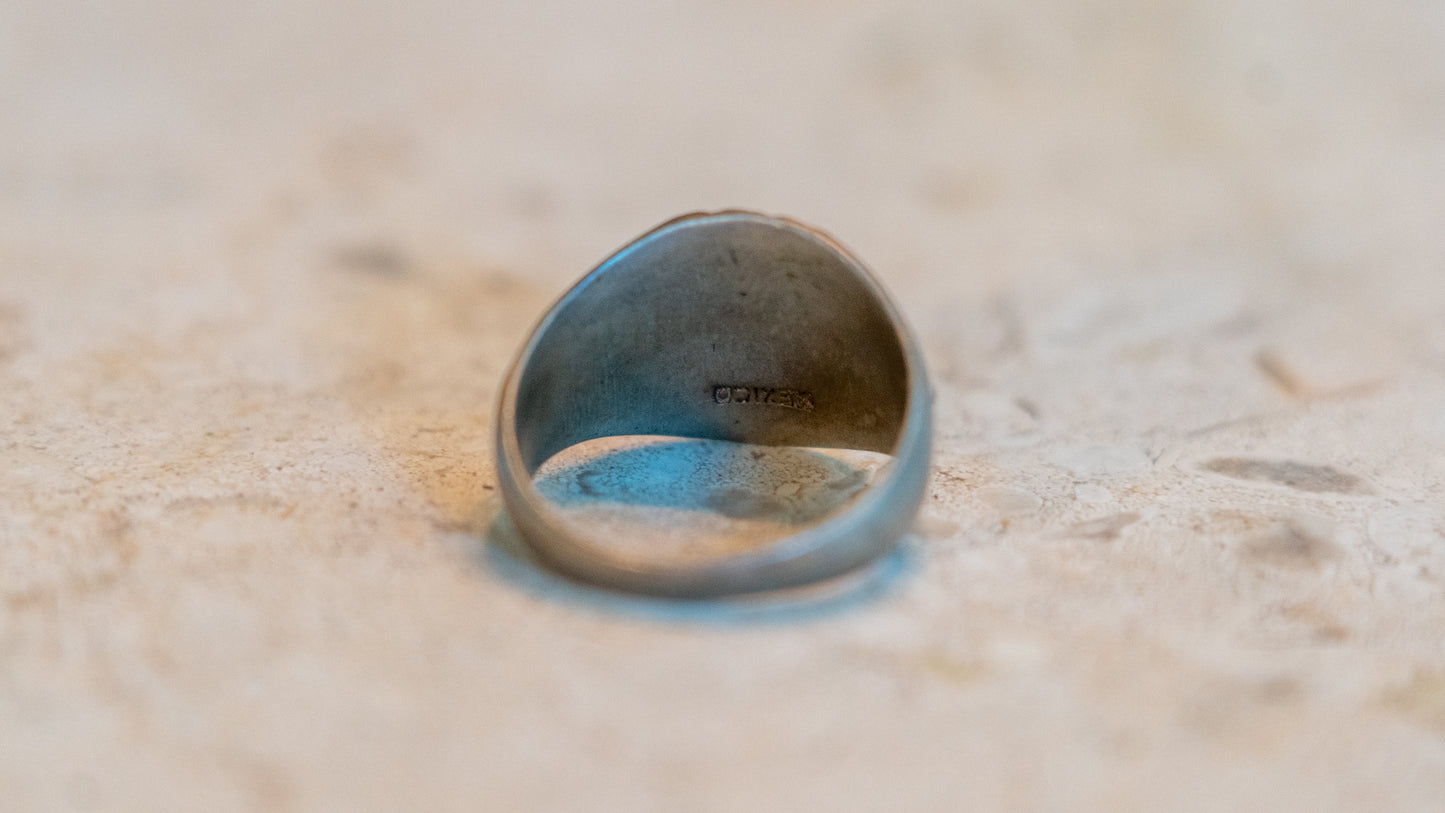 Small Body Chief Head 1940s Mexican Biker Ring Size-11