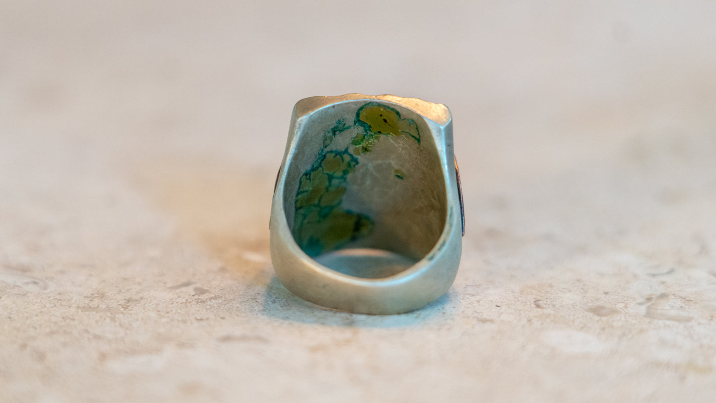 Big Body 1940s Dragon Mexican Biker Ring Size-10.5