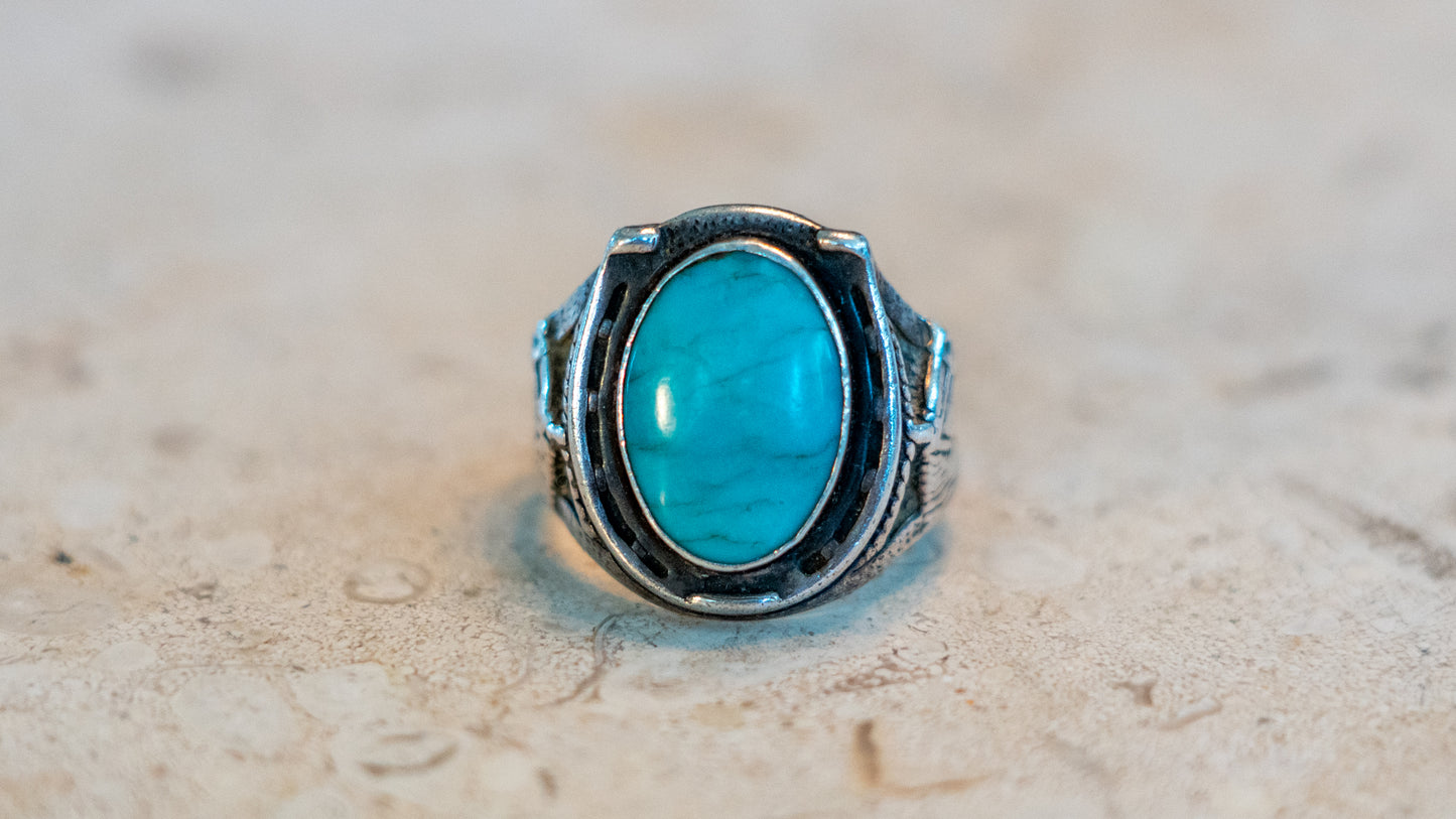 Pacific Jewelers 1940s Lucky Horseshoe Ring Size-9