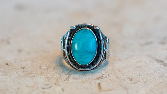 Pacific Jewelers 1940s Lucky Horseshoe Ring Size-9