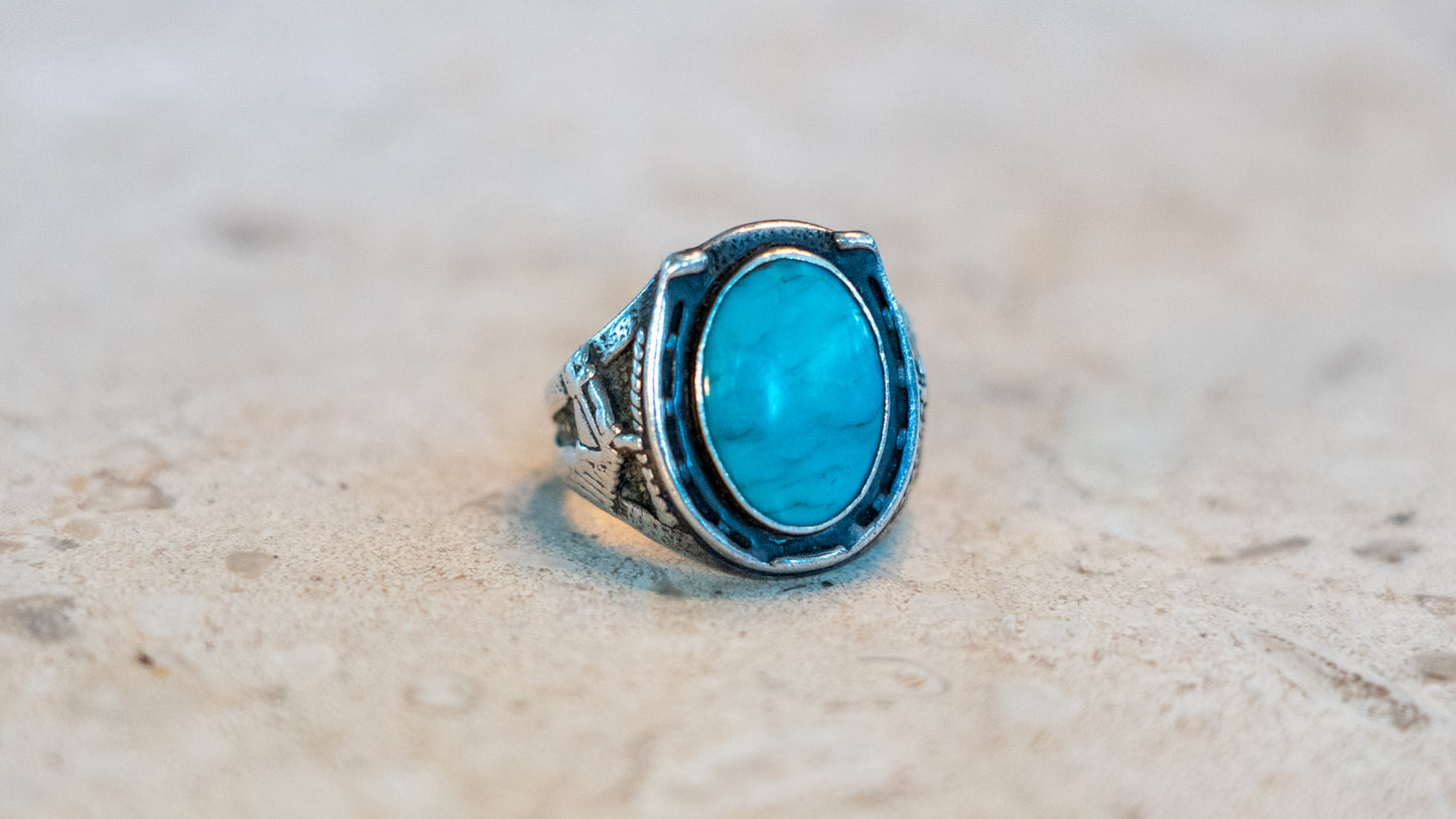 Pacific Jewelers 1940s Lucky Horseshoe Ring Size-9