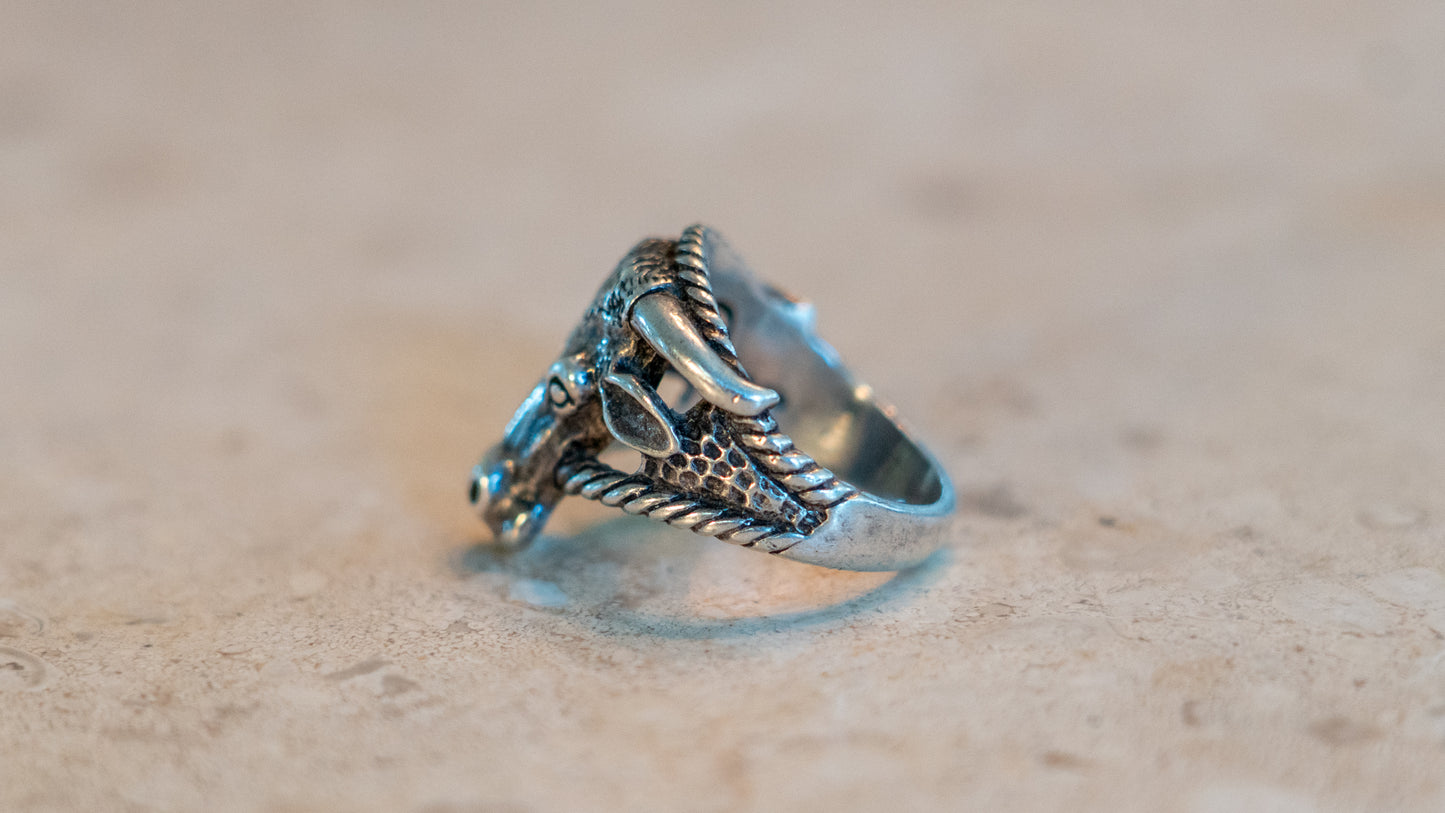 Rare 1930s Era Fred Harvey Bull Head Ring Size-9