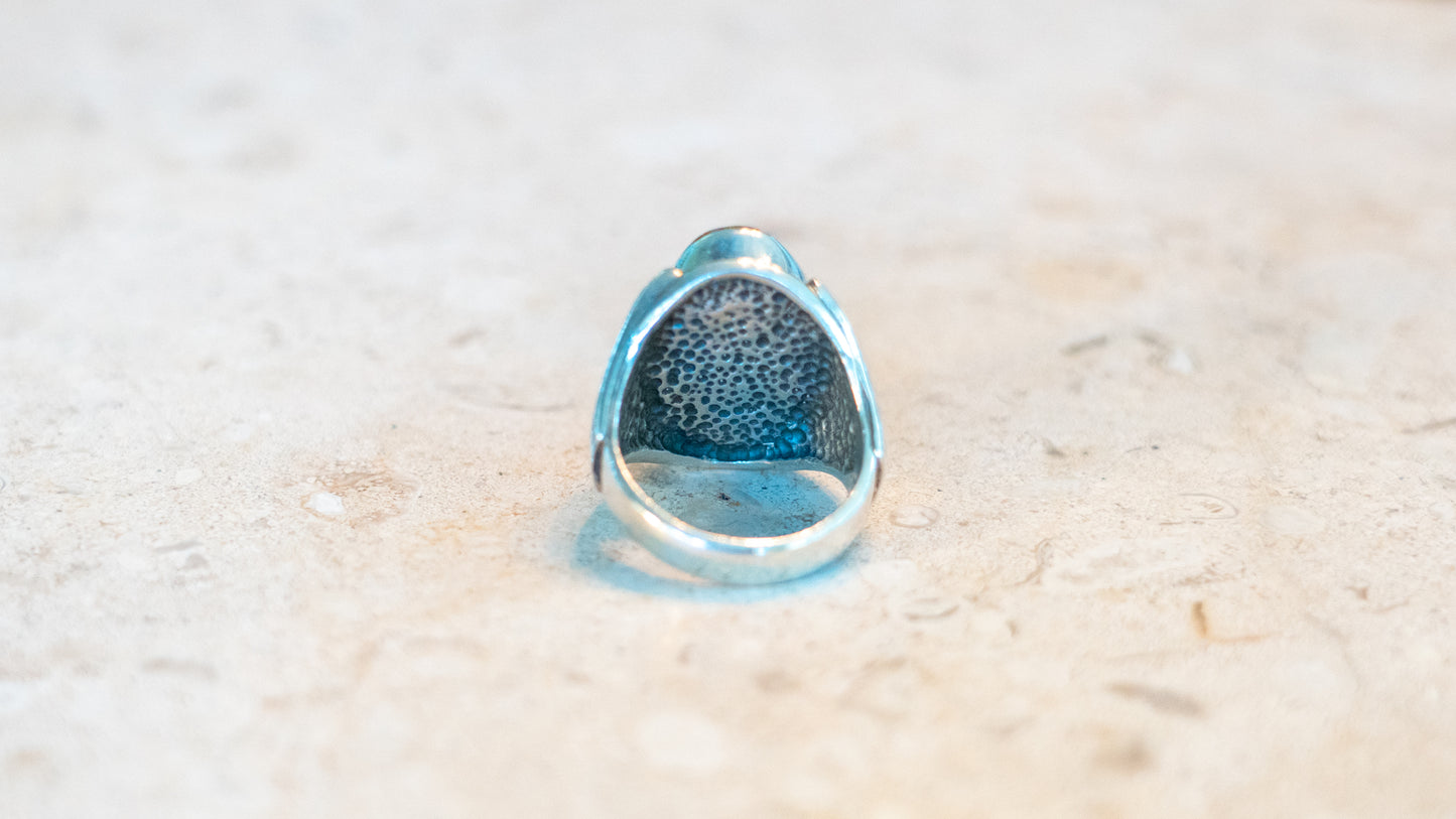 Ribbon Ribbon Turquoise Ring Size-11