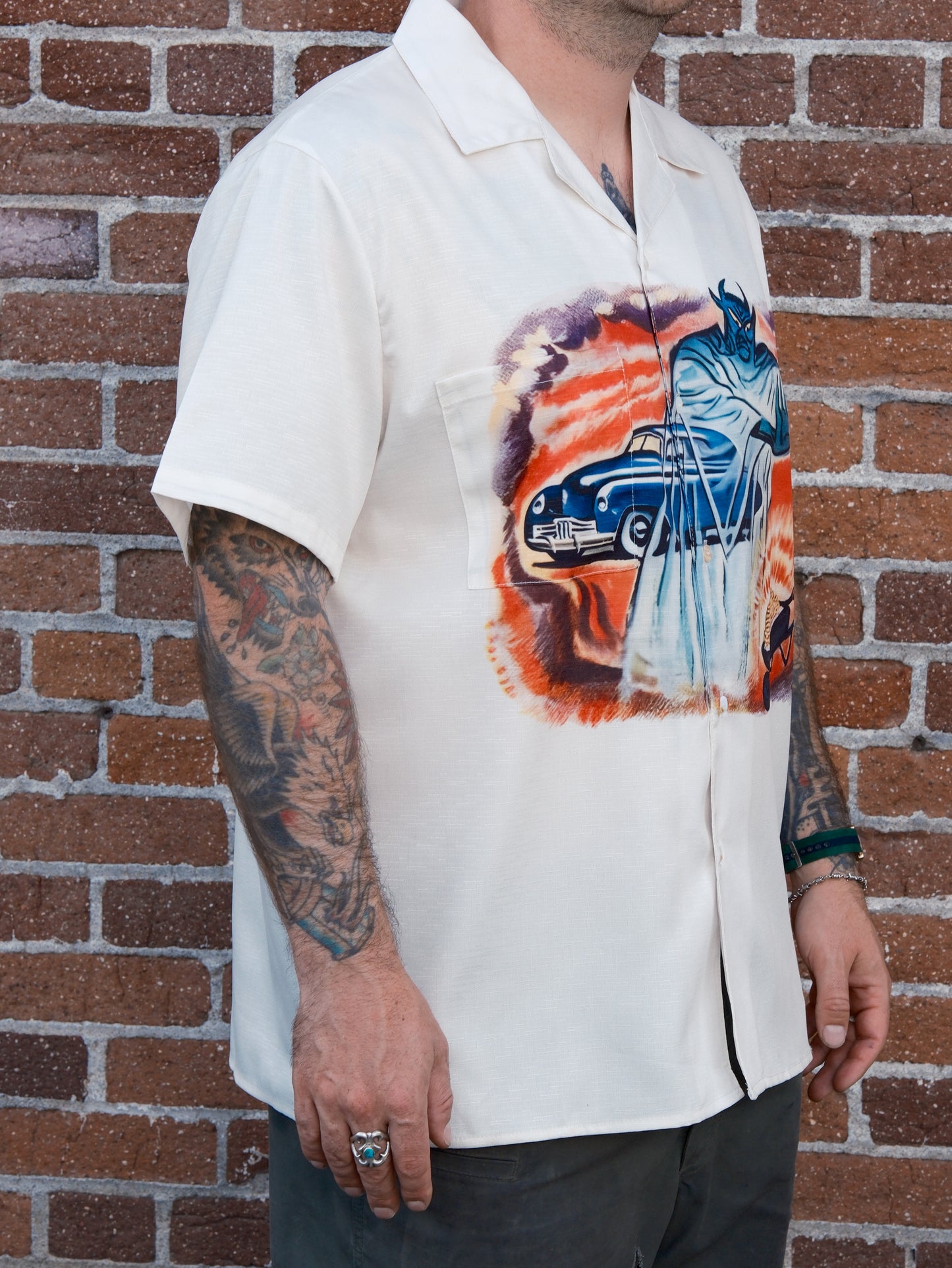 Crude Oil Camp Collar Button Up