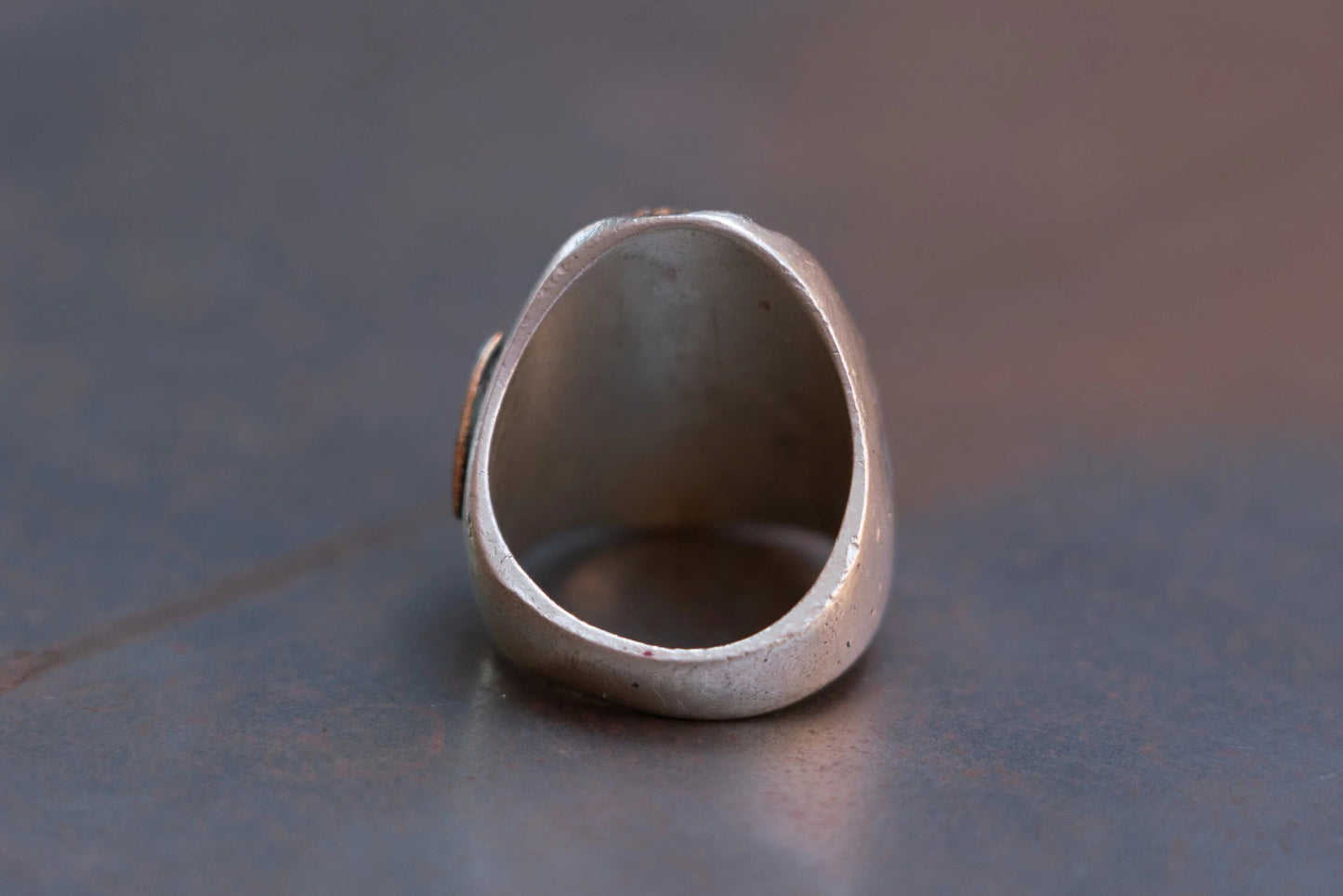 Large Profile Chief 1940s Mexican Biker Ring Size-9.5