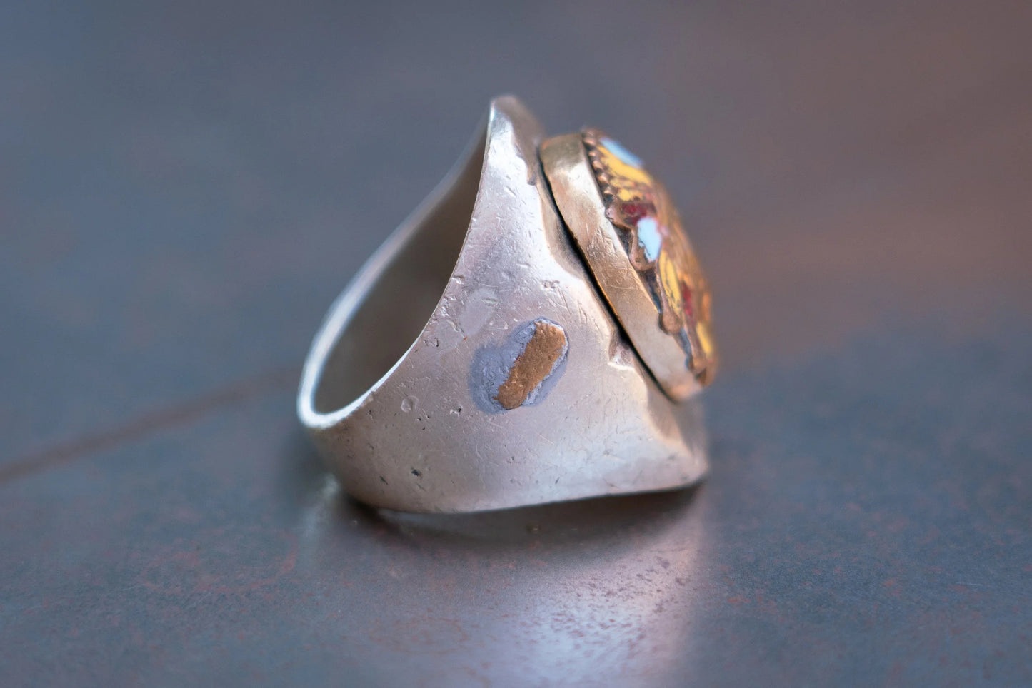 Large Profile Chief 1940s Mexican Biker Ring Size-9.5