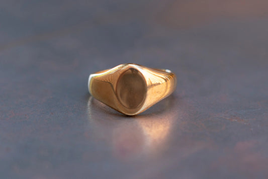 Gold Plated Blank Gent's Ring