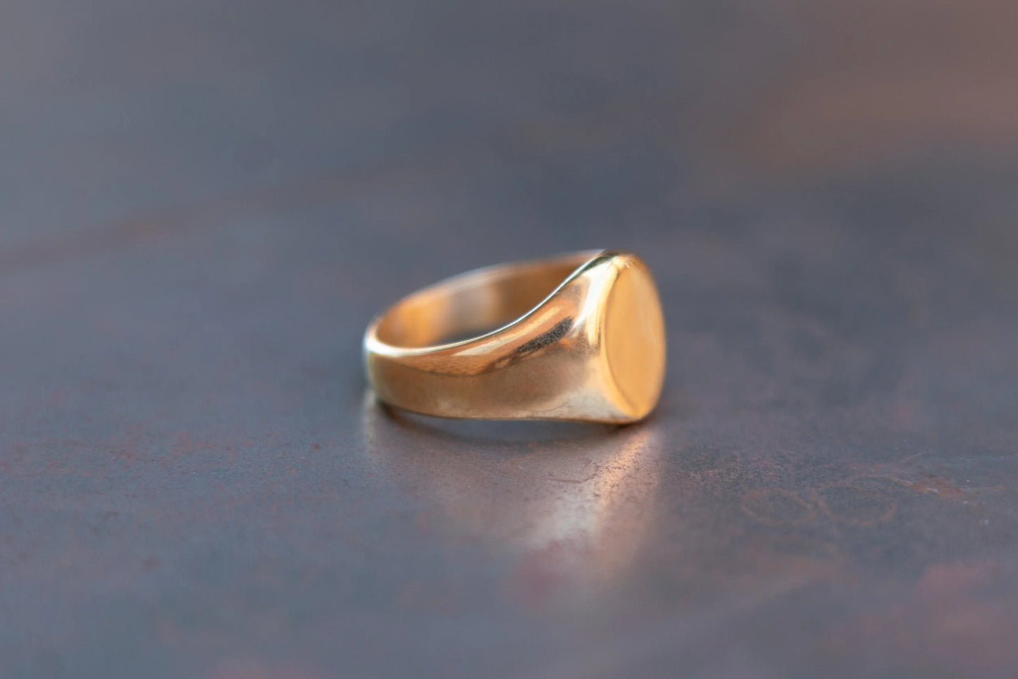Gold Plated Blank Gent's Ring