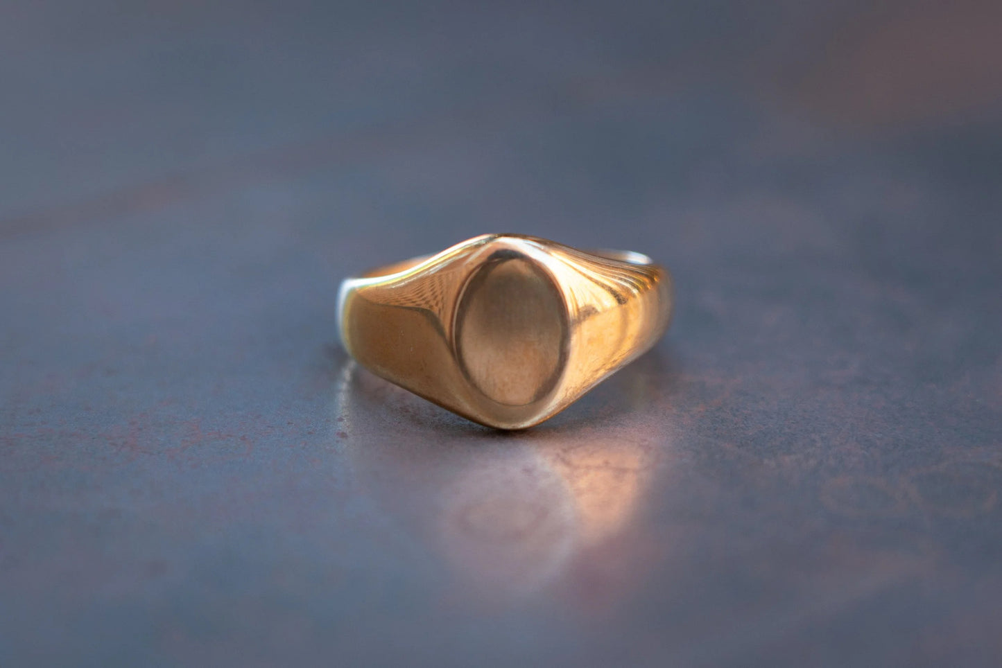 Gold Plated Blank Gent's Ring