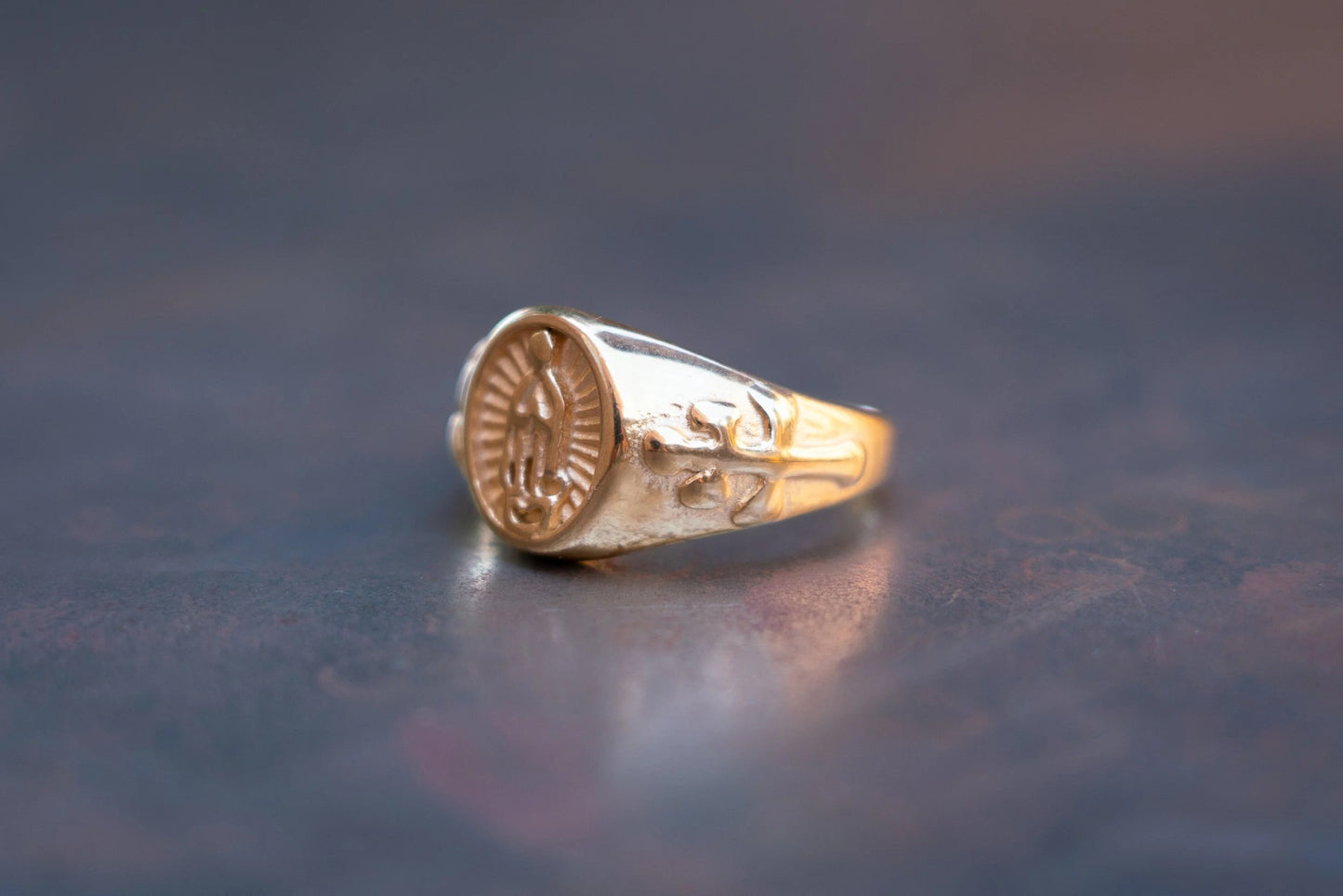 Gold Plated Virgin Mary Ring