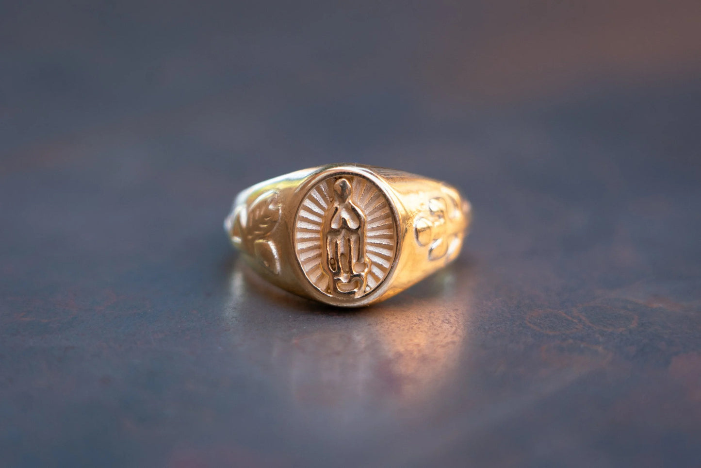 Gold Plated Virgin Mary Ring