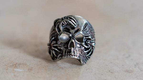 Spider Skull 1980s G&S Ring Size-7, 8, 10, & 12