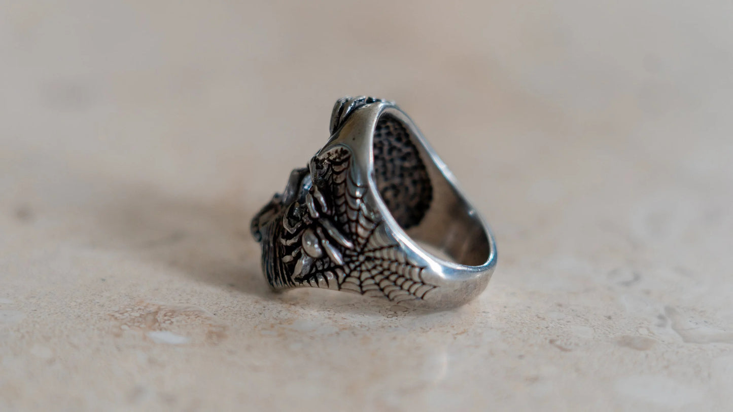 Spider Skull 1980s G&S Ring Size-7, 8, 10, & 12