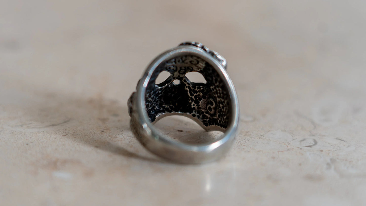 Spider Skull 1980s G&S Ring Size-7, 8, 10, & 12