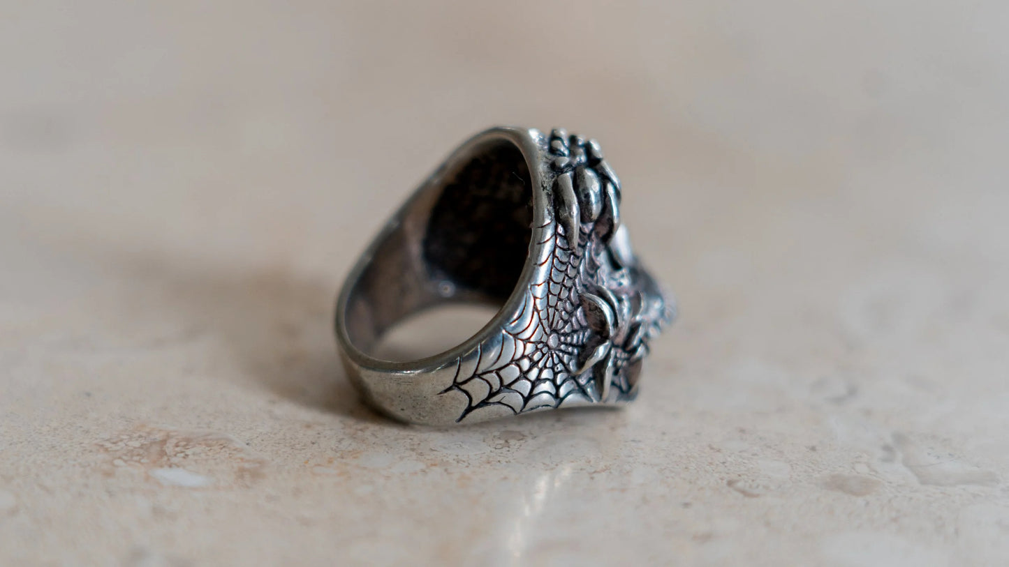 Spider Skull 1980s G&S Ring Size-7, 8, 10, & 12