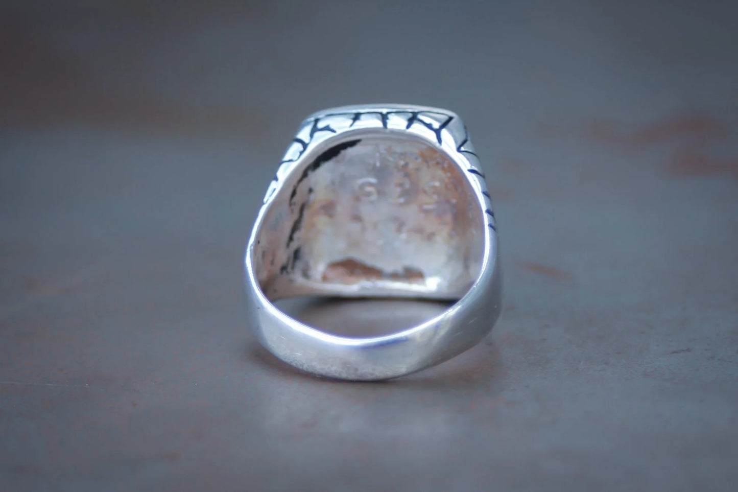 1980s Middle Finger Reaper Biker Ring Size- 11, 12, & 13